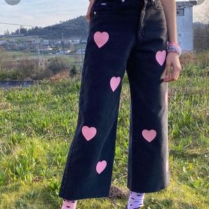 Minga London Heart Jeans Wide Leg